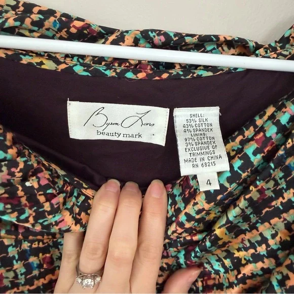 Byron Lars Beauty Mark Draped Shoulder Tweed-Inspired Silk Blend Dress – Size 4 - Picture 7 of 10